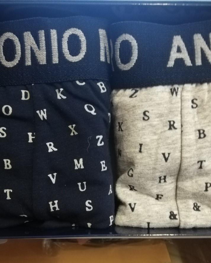 Pack de dos bóxer de chico de algodón estampados con motivos de letras